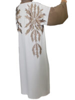 Kimono une pièce blanc et marron – Image 2