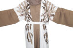 Kimono une pièce blanc et marron – Image 6