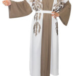 Kimono une pièce blanc et marron