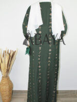 Abaya ensemble Aztèque vert