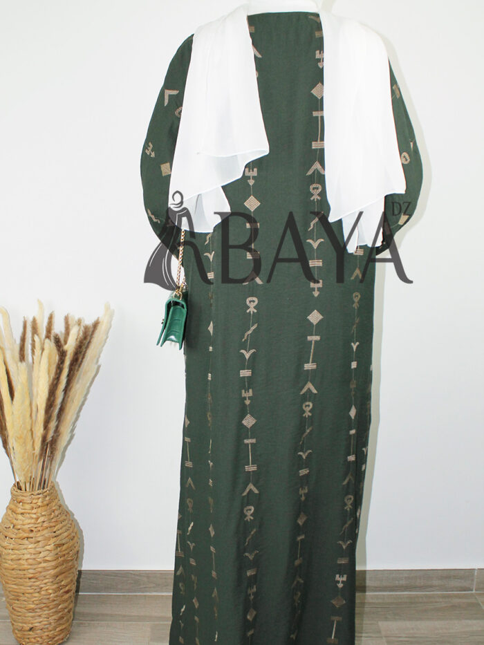 Abaya ensemble Aztèque vert