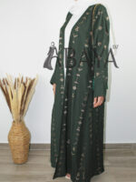 Abaya ensemble Aztèque vert