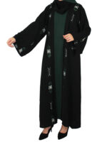 Kimono ensemble noir et vert – Image 4