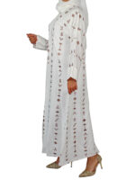 Abaya ensemble Aztèque en blanc – Image 2