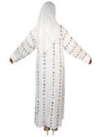 Abaya ensemble Aztèque en blanc – Image 3