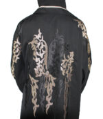 Abaya Dubai noire avec broderie en gold et noire – Image 3