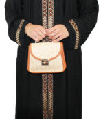 Abaya noire de qualité avec strass – Image 2