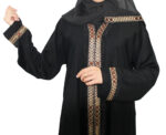Abaya noire de qualité avec strass – Image 6