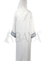 Abaya Kimono 2 pièces en bleu et blanc – Image 3