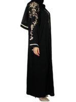 Abaya luxe avec broderie en petites fleurs – Image 7