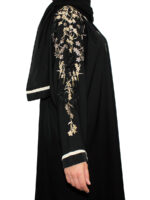 Abaya luxe avec broderie en petites fleurs – Image 2