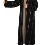 Chic Abaya Kimono 2 pièces en noir