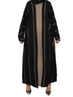 Chic Abaya Kimono 2 pièces en noir