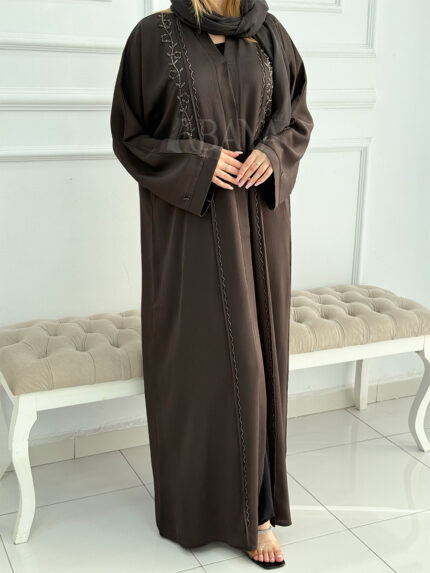Magnifique Abaya en marron foncé