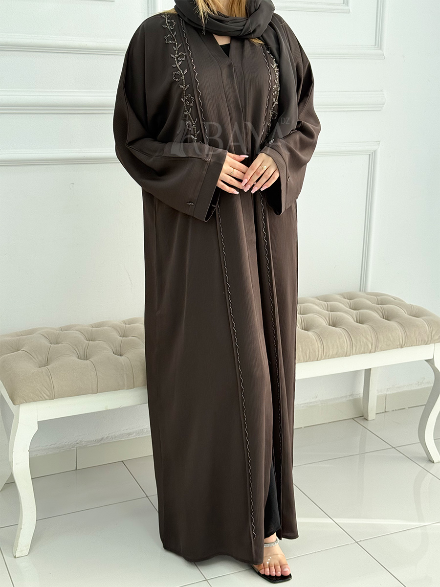 Magnifique Abaya en marron foncé