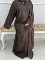 Magnifique Abaya en marron foncé – Image 5
