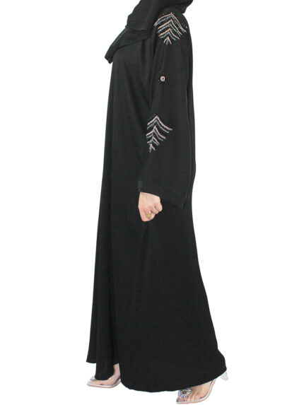 Abaya dubai noire perlée