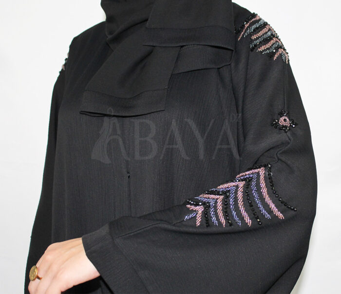 Abaya dubai noire perlée