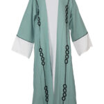 Kimono 2 pièces perlés en bleu