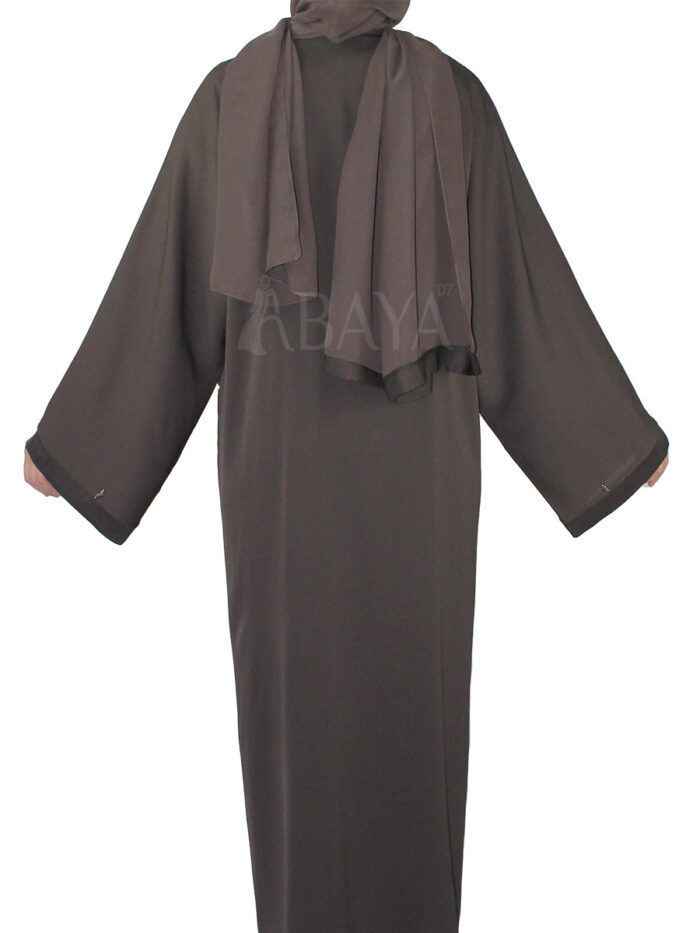 Magnifique Abaya Dubai en marron foncé