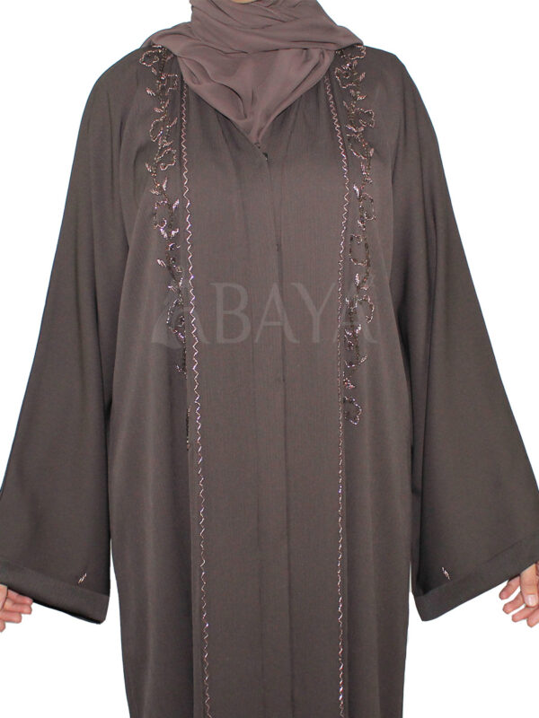 Magnifique Abaya Dubai en marron foncé