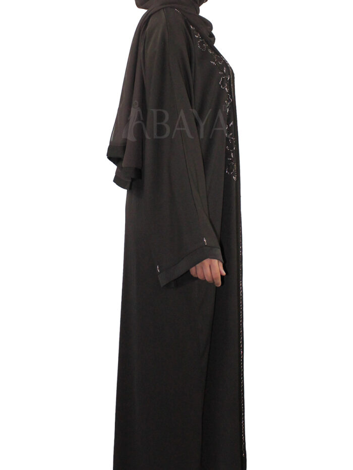 Magnifique Abaya Dubai en marron foncé