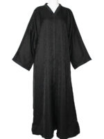Abaya noire fluide avec un tissu