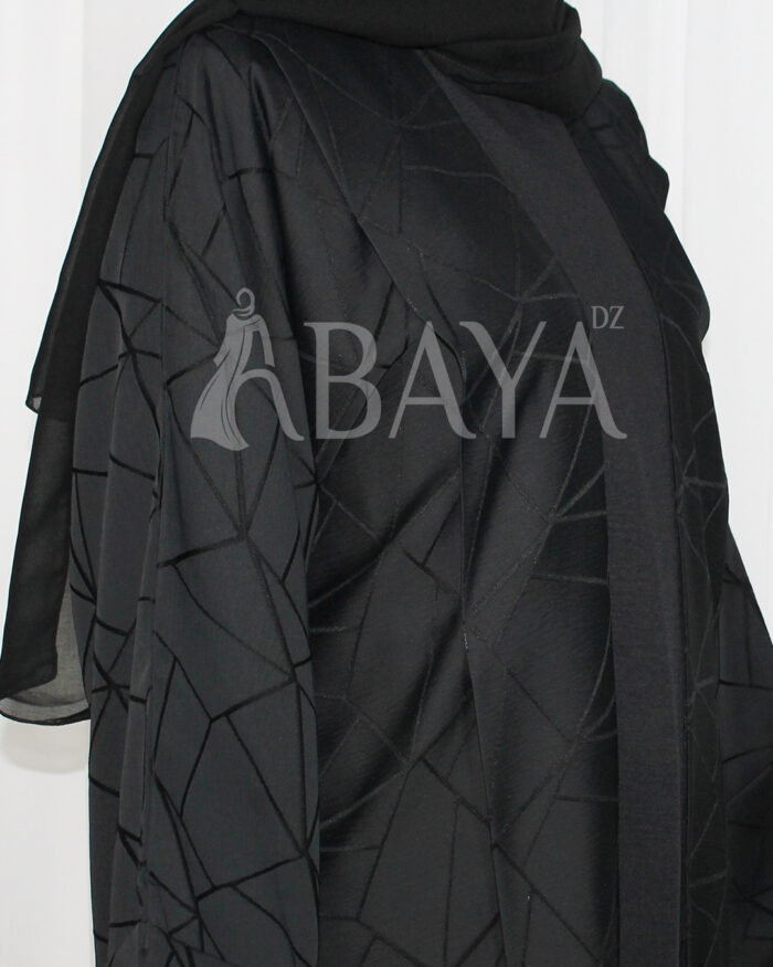 Abaya Kimono avec robe en noir simple et élégant