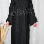 Abaya kimono avec robe noire simple et élégante
