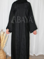 Abaya kimono avec robe noire simple et élégante