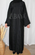 Abaya Kimono avec robe en noir simple et élégant