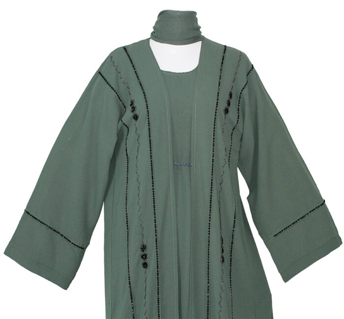 Kimono ensemble en deux pièces en vert