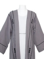 Abaya Kimono ensemble en deux pièces en gris