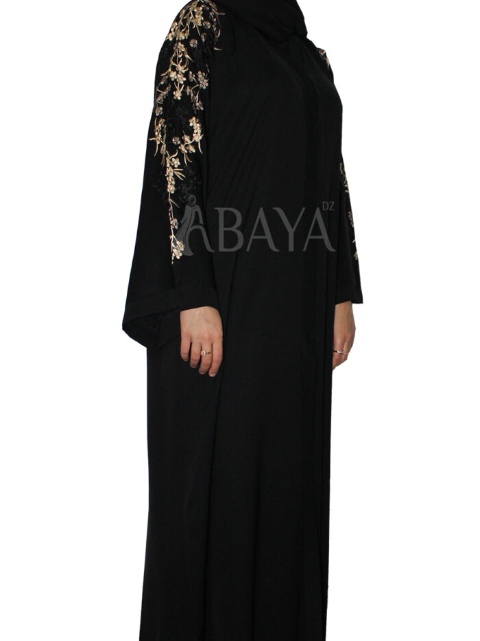 Abaya Dubai chic en Nidah avec broderie en petites fleurs