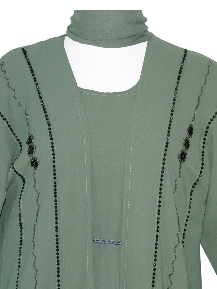 Kimono ensemble en deux pièces en vert