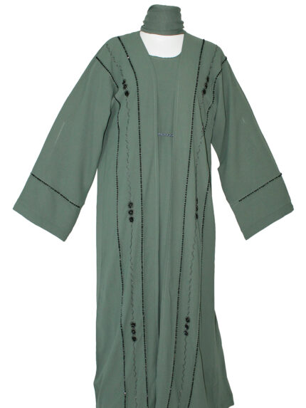 Kimono ensemble en deux pièces en vert