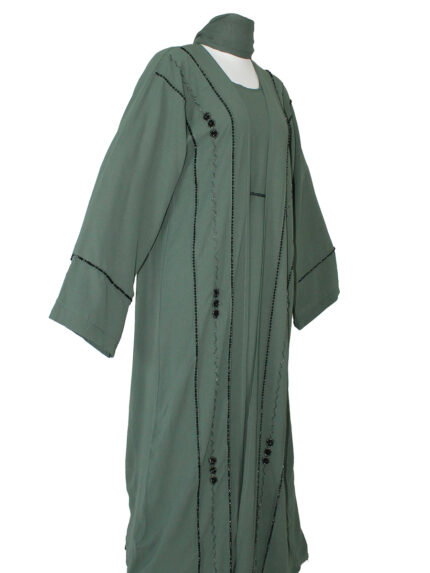 Kimono ensemble en deux pièces en vert