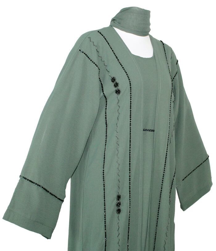 Kimono ensemble en deux pièces en vert