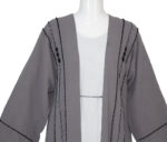 Abaya Kimono ensemble en deux pièces en gris
