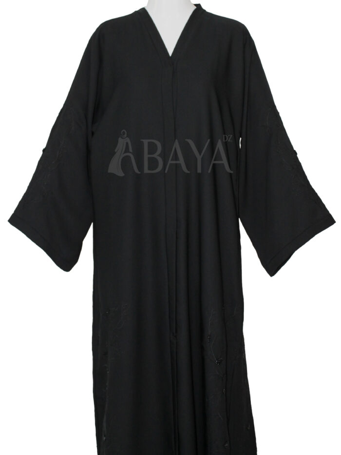 Abaya noire modeste en Nida