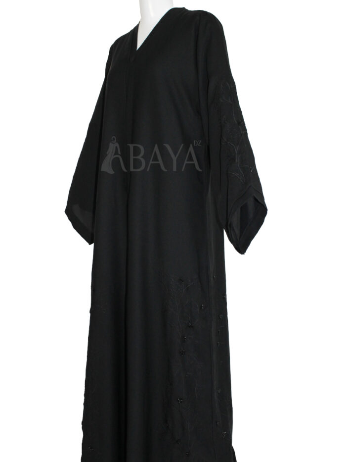 Abaya noire modeste en Nida