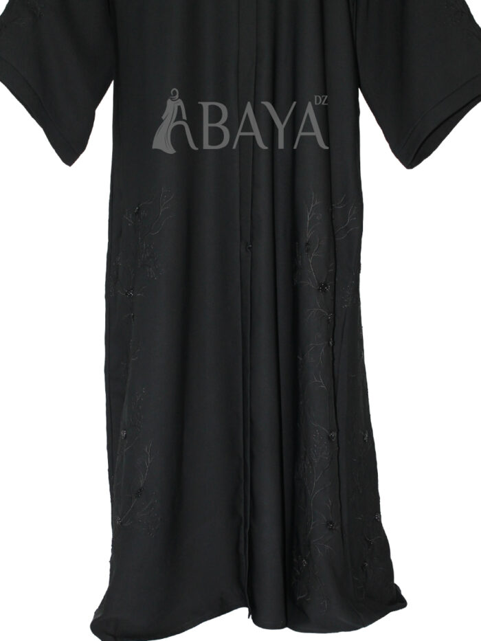 Abaya noire modeste en Nida