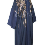 Magnifique Kimono bleu orné d’une splendide broderie