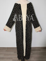 Chic Abaya Kimono 2 pièces en noir
