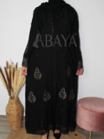 Sublime abaya avec finition en dentelle
