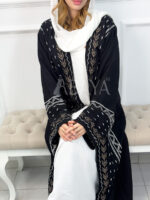 Abaya Kimono ensemble deux pièces avec broderies orientales