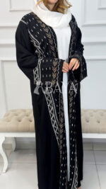 Abaya Kimono ensemble deux pièces avec broderies orientales