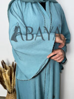 Abaya UMBRELLA ave coupe évasée en blue