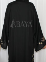 Abaya Dubai Noire Luxe avec Broderies Florales - Abaya DZ