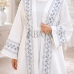 Abaya ensemble deux pièces en blanc